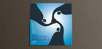 Postage stamp issued to mark the Year of Volunteers 