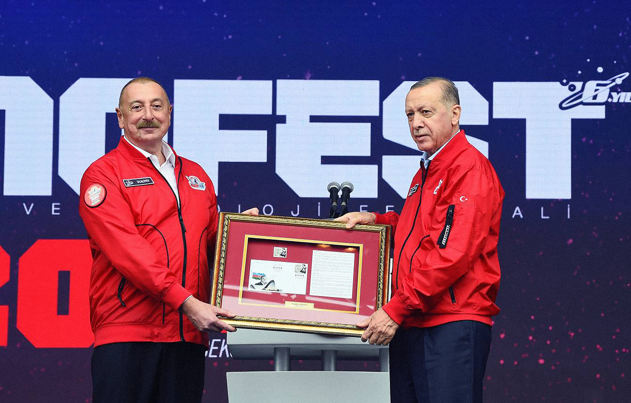 A postage stamp made by Turkey in connection with the 100th anniversary of Great Leader Heydar Aliyev was presented at "TEKNOFEST"